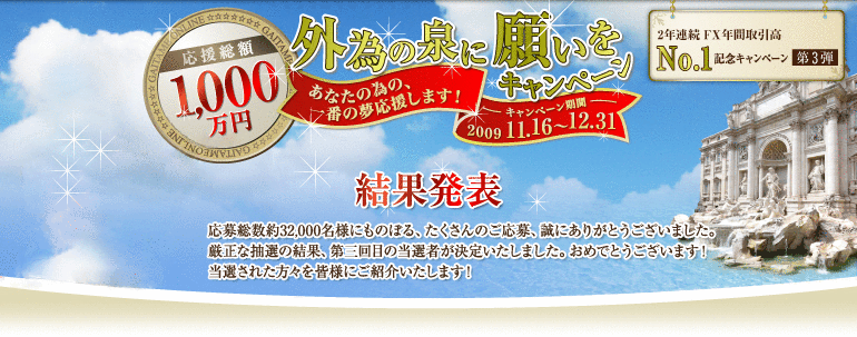 ���呍�z1,000���~�@�u�O�ׂ̐�Ɋ肢���v�L�����y�[���@���ʔ��\