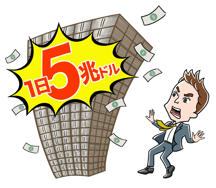 FXの売買代金は1日約5兆ドル!