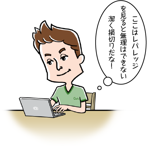 ここはレバレッジを見ると無理はできない。潔く損切りだな。